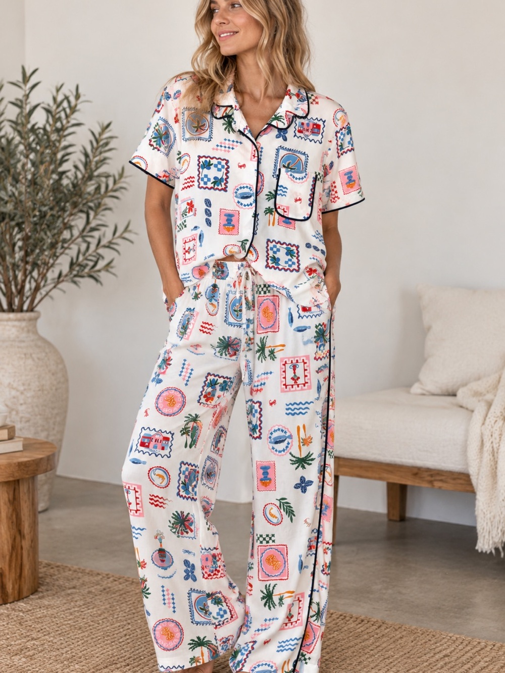 Faith and Joy Women's Two Piece Italy Themed Set